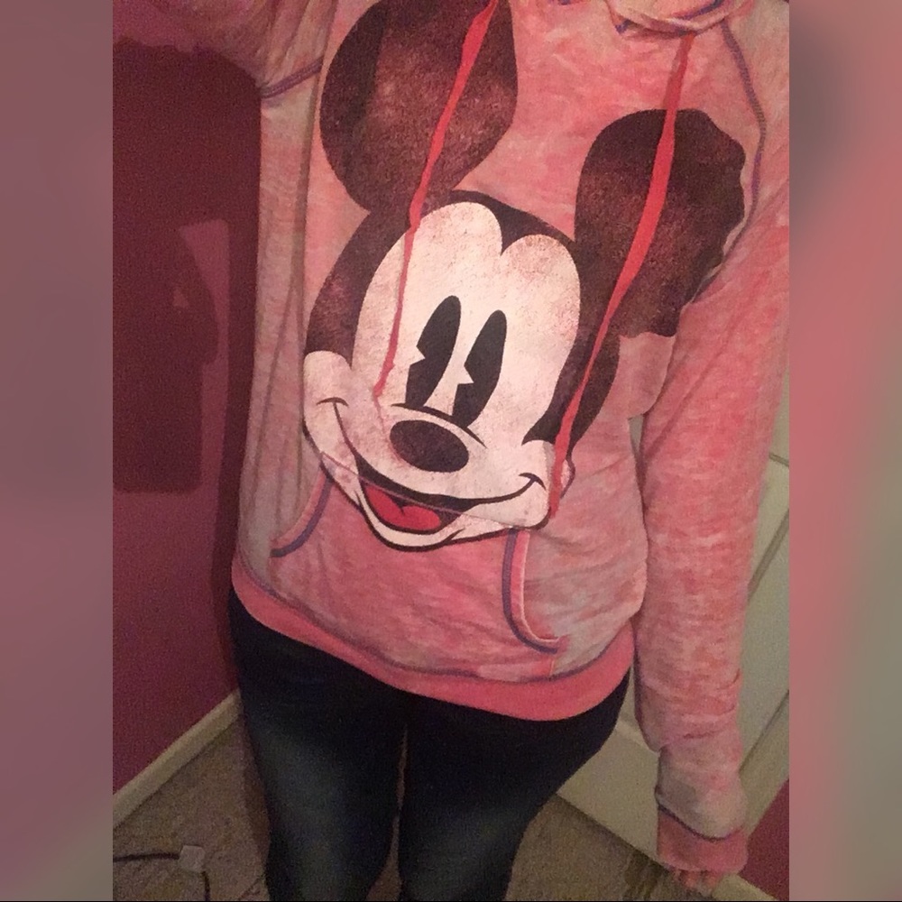Pink Mickey Mouse hoodie